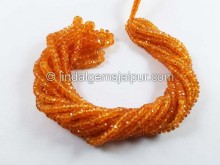 Mandarin Garnet Faceted Roundelle Beads